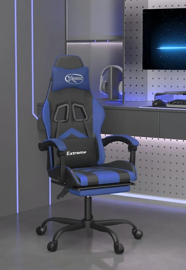 Fantastiskt fin vidaxl spelstol i svart färg gjord i bomull.