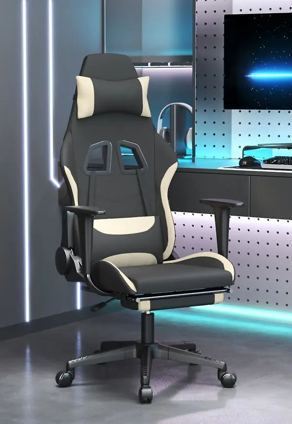 Vacker gamingstol i svart från vidaXL.