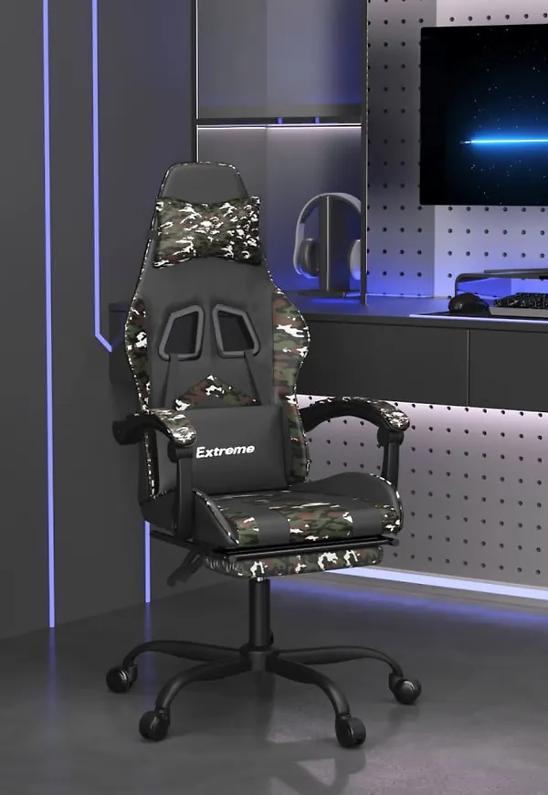 Riktigt fin vidaxl spelstol i svart färg gjord i bomull.