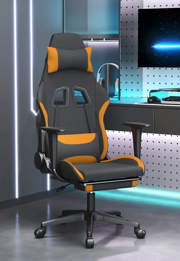 Jättefin gamingstol i svart från vidaXL.