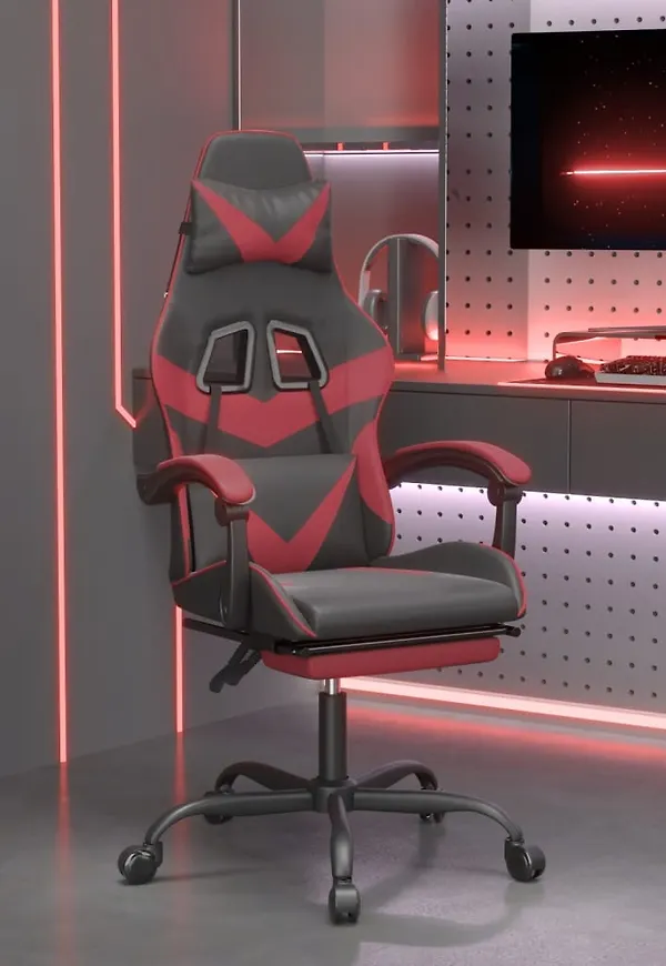 Mysig vidaxl gamingstol i svart färg gjord i bomull.