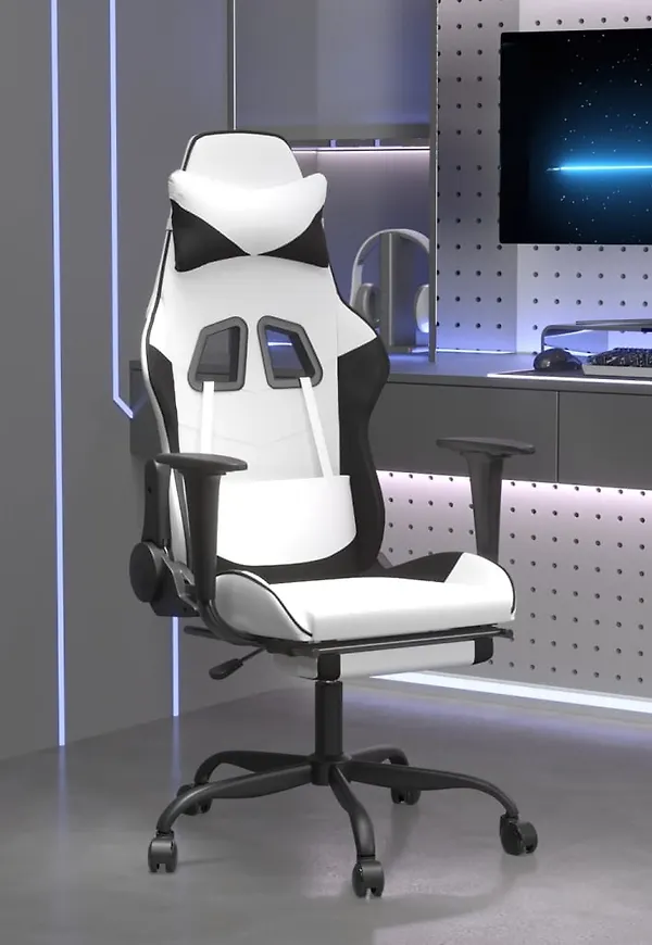 Jättefin gamingstol i svart från vidaXL.