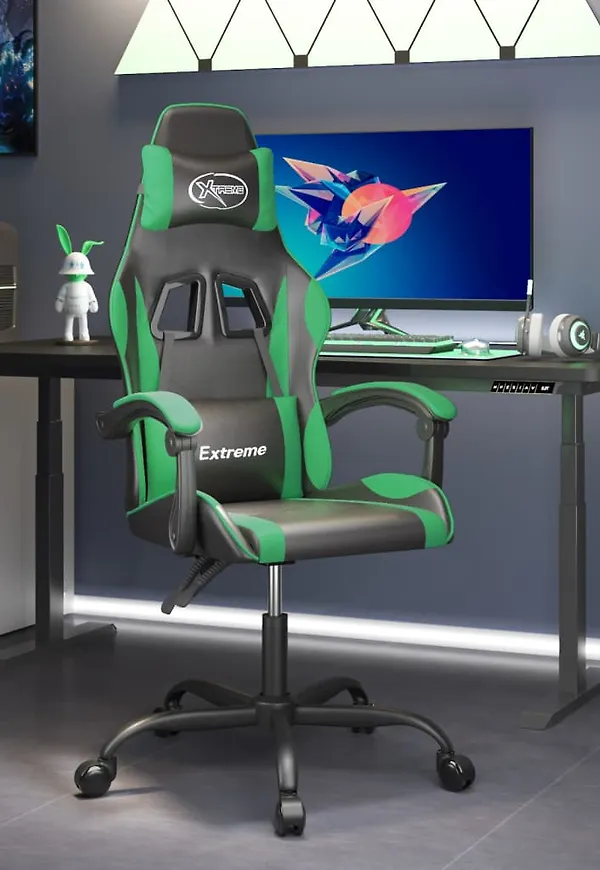 Svart vidaXL-spelstol i riktigt snygg modell.