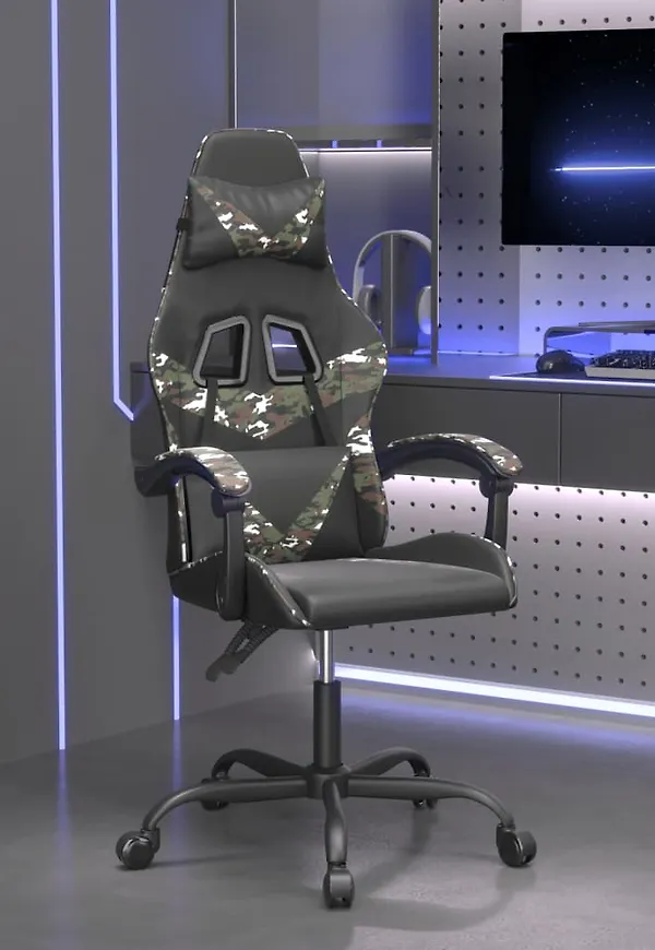 Cool vidaxl spelstol i svart färg gjord i bomull.