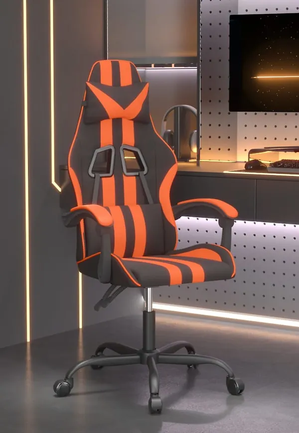 Riktigt snygg vidaxl stol i svart färg gjord i bomull.