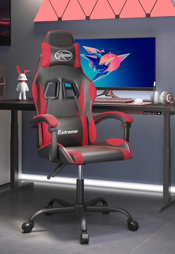 Riktigt snygg vidaxl spelstol i svart färg gjord i bomull.