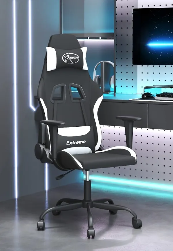 Svart vidaXL-spelstol i skön modell.