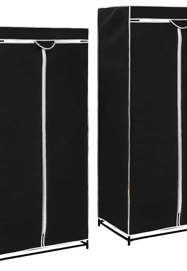 Svart vidaXL-garderob i trendig modell.