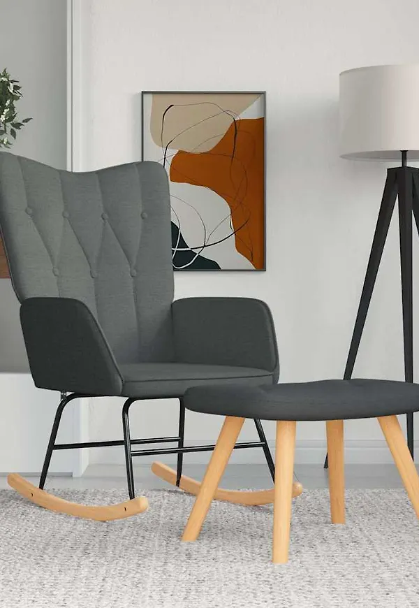 Grå vidaXL-vilstol i fantastiskt fin modell.