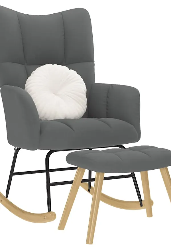 Stilriktig grå fotpall 2025 från vidaXL.