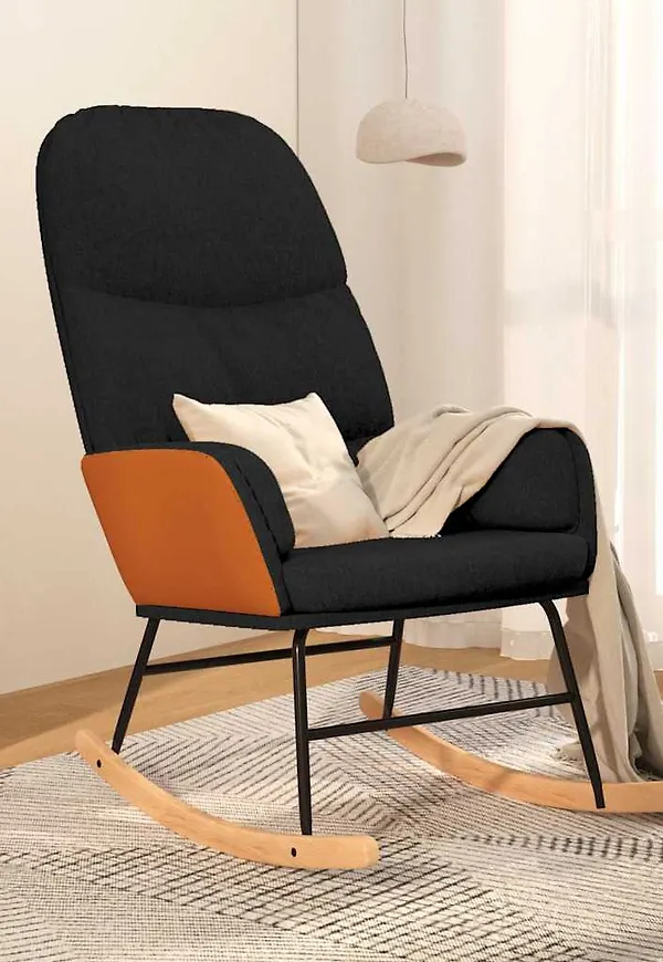 Otroligt snygg svart stol i bomull från vidaXL.