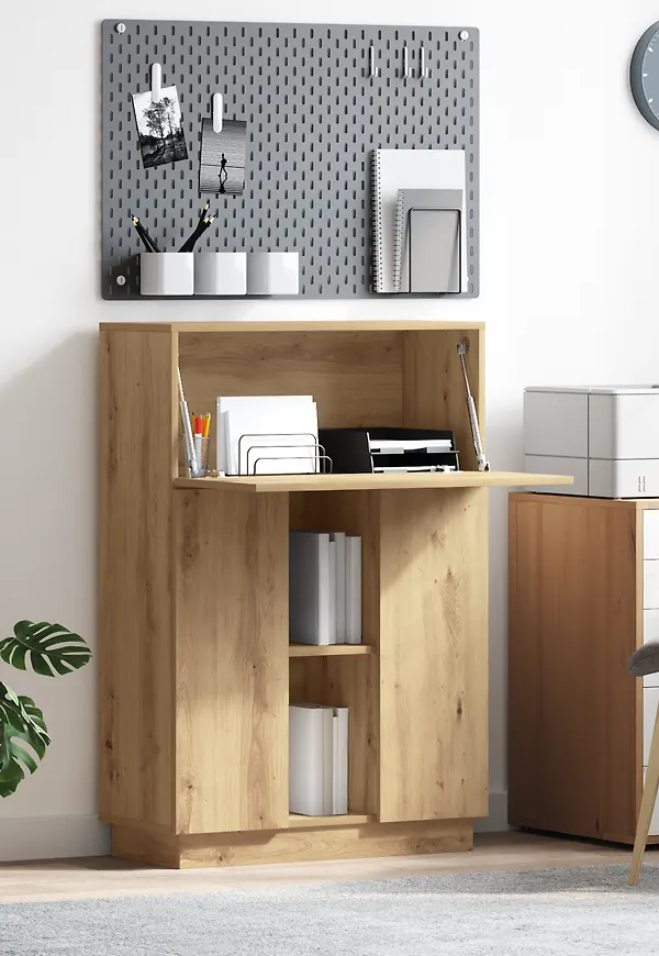 Supersnygg vidaxl bord i brun färg gjord i ek.