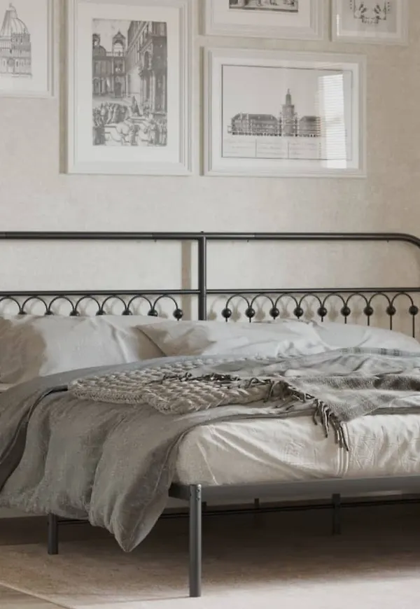 Moderiktig svart sängram 2025 från vidaXL.