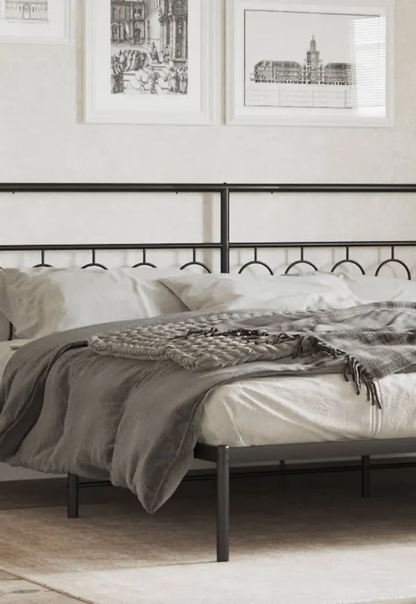 Jättefin svart sängram 2025 från vidaXL.