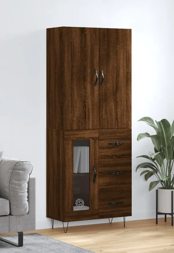 Cool brun skåp i ek 2025 från vidaXL.