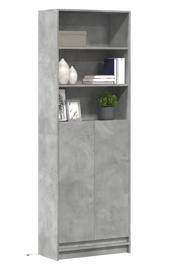 Grå vidaXL-skåp i stilriktig modell.