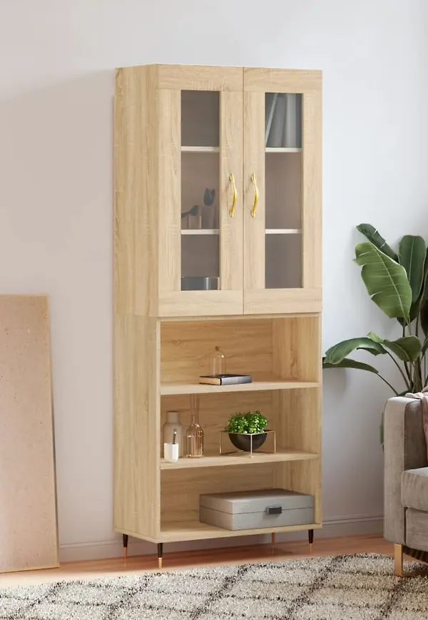 Jättesnygg skåp i brun färg gjord i ek.