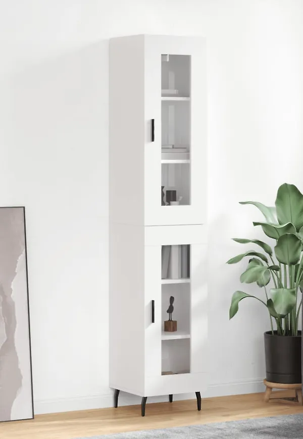 Elegant vit skåp i järn från vidaXL.