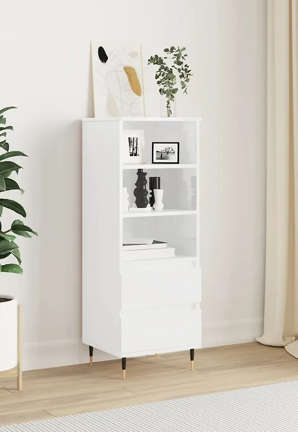 Mysig serveringsbord i vitt från vidaXL.