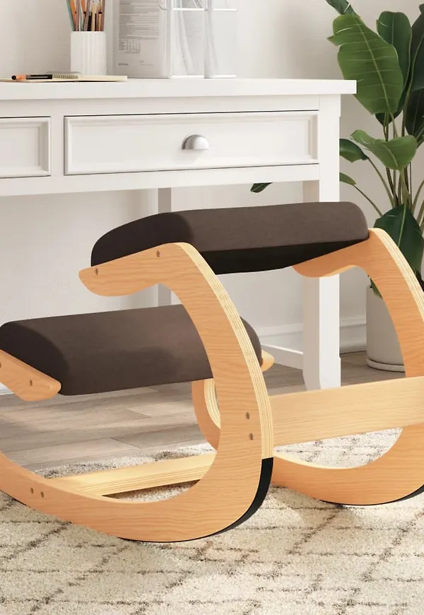 Brun vidaXL-skrivbordsstol i supersnygg modell.