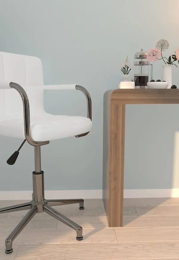 Stilriktig vit stol i bomull från vidaXL.