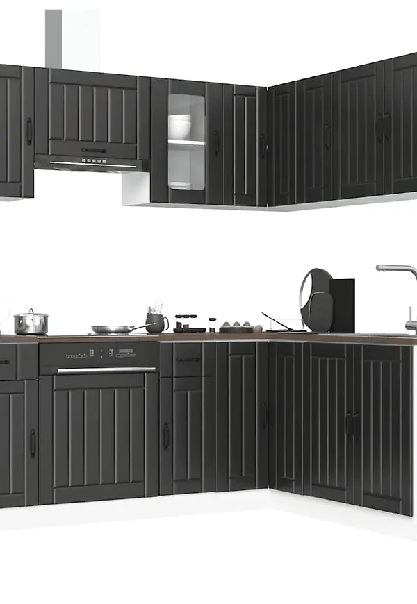 Klassisk skåp i svart från vidaXL.