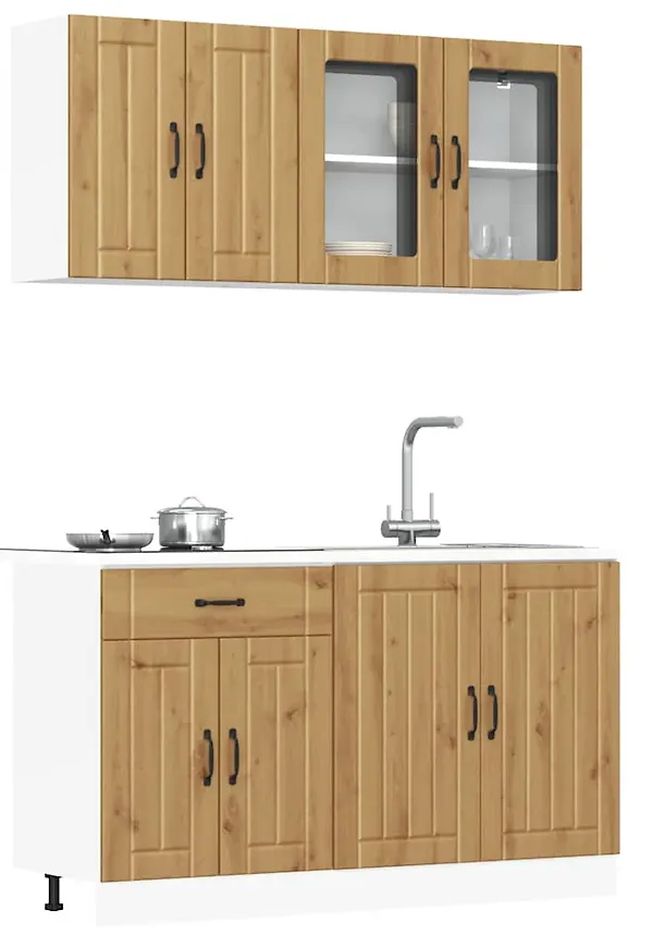 Brun vidaXL-ekskåp i smickrande modell.