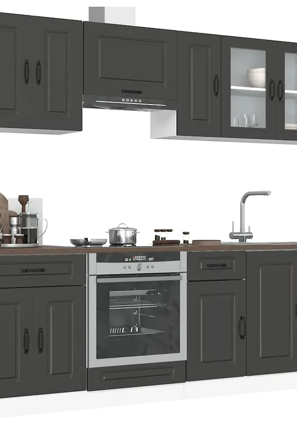 Svart vidaXL-skåp i moderiktig modell.