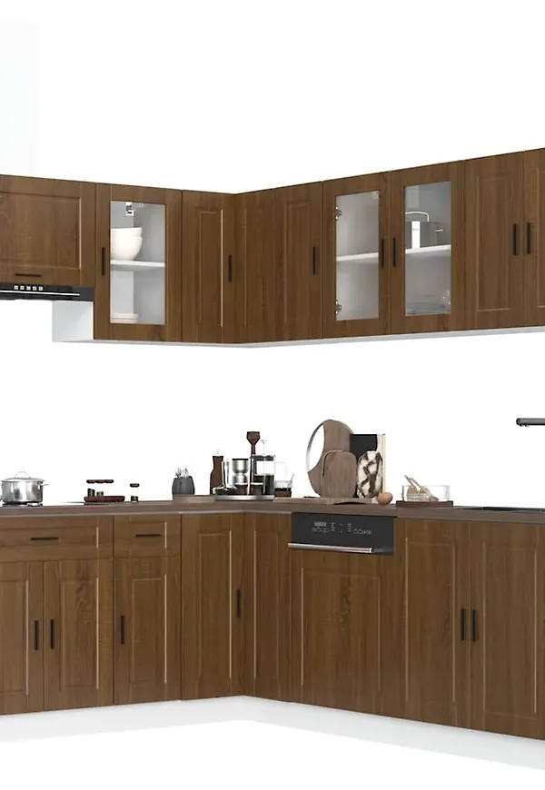 Brun vidaXL-ekskåp i modern modell.