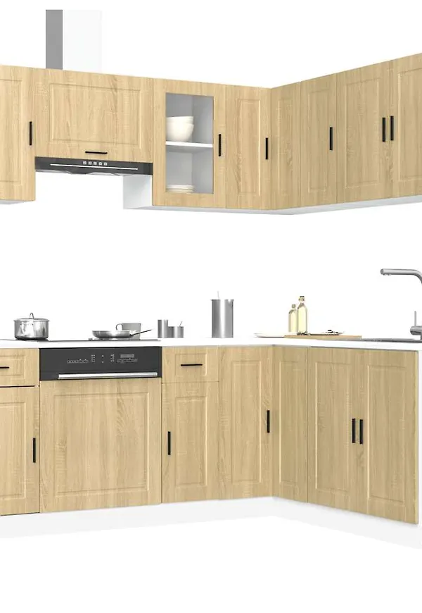 Klassisk brun skåp i ek 2025 från vidaXL.