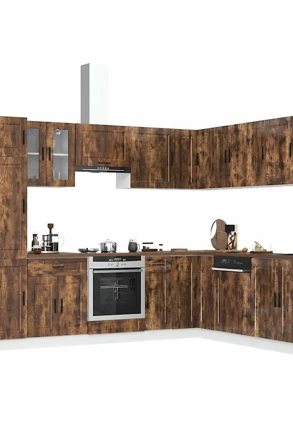 Moderiktig brun skåp i ek från vidaXL.