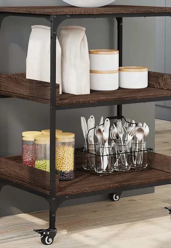 Stilren matvagn i ek från vidaXL.