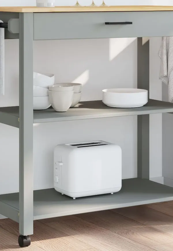 Otroligt snygg matvagn i grått från vidaXL.