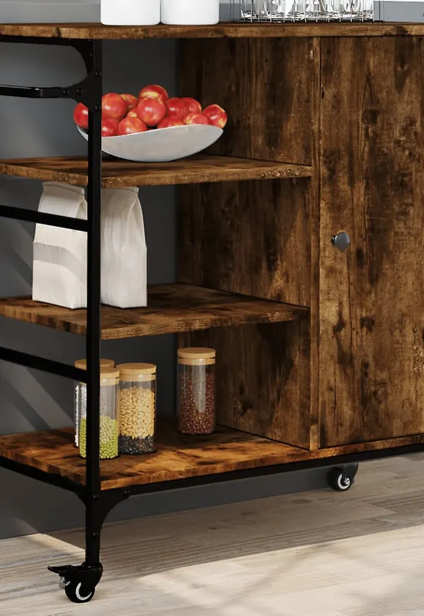 Moderiktig matvagn i ek från vidaXL.