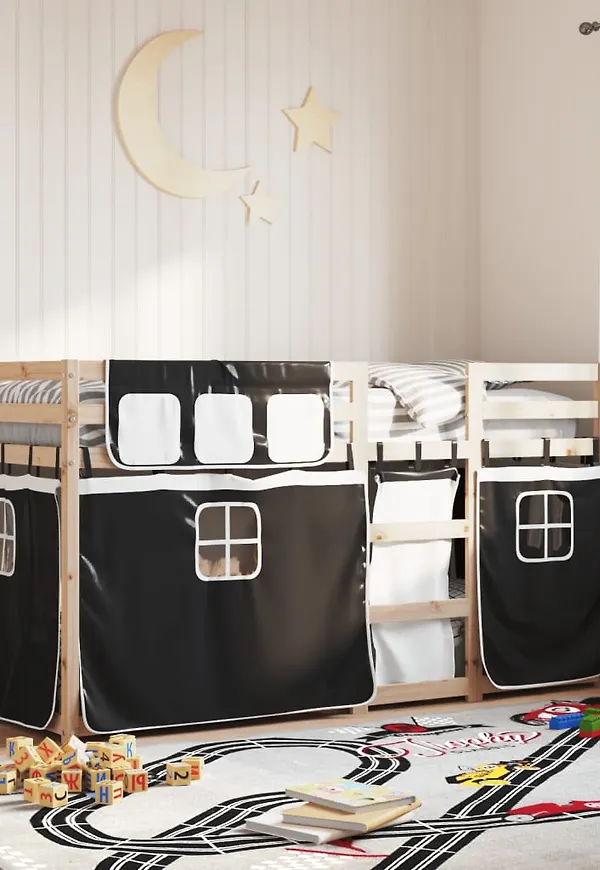 Stilriktig våningssäng i svart från vidaXL.