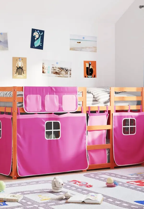 Rosa vidaXL-säng i otroligt fin modell.