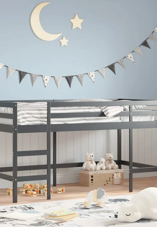 Klassisk loftsäng i svart från vidaXL.