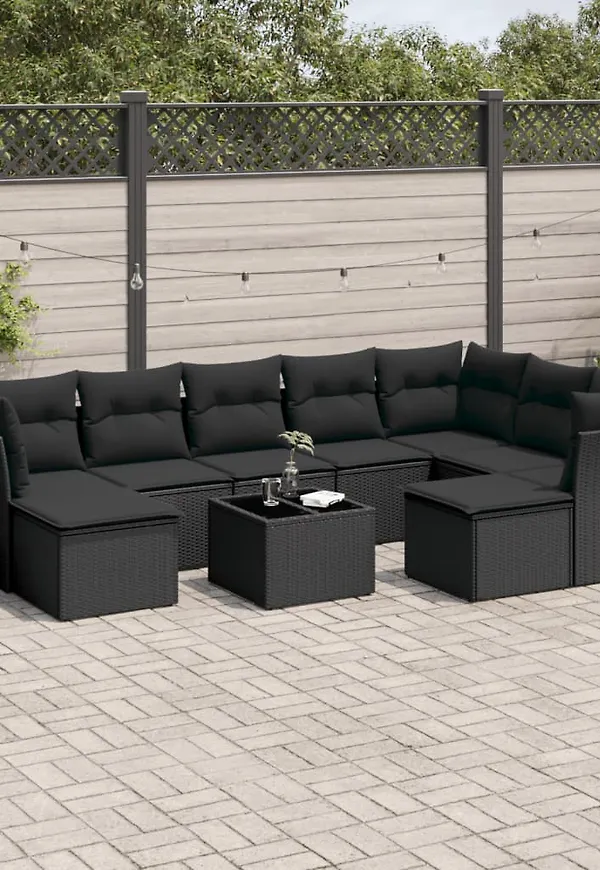 Riktigt fin möbelgrupp i svart från vidaXL.