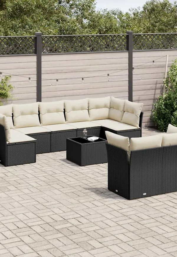 Moderiktig svart soffgrupp 2025 från vidaXL.