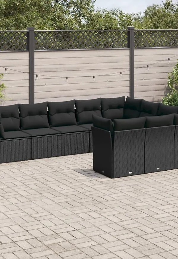 Riktigt fin svart loungegrupp 2025 från vidaXL.