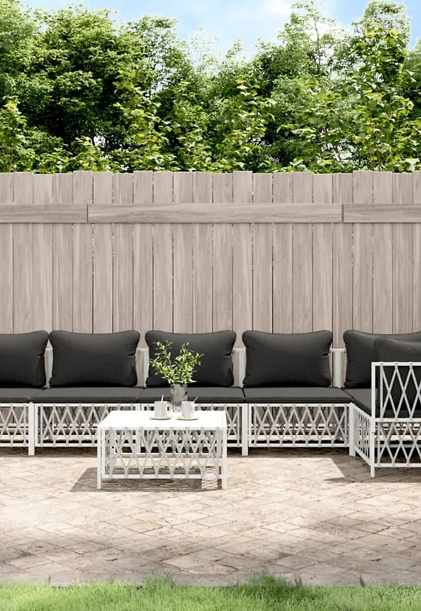 Stilriktig bomullssoffa i vitt från vidaXL.