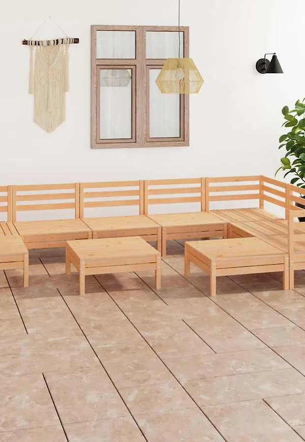Smickrande loungegrupp i brunt från vidaXL.
