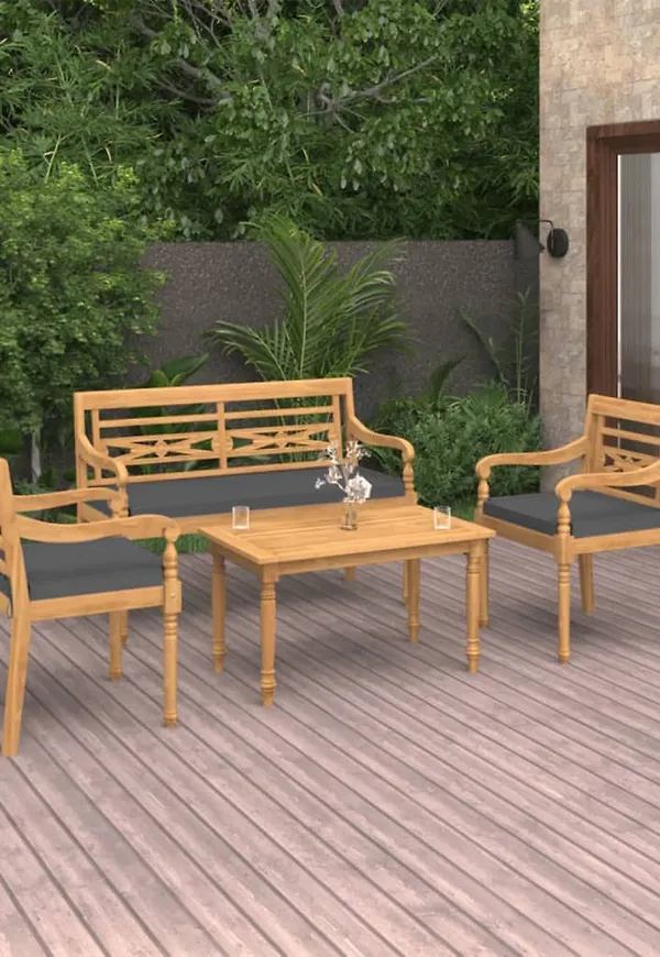 Fin utemöbel i grått från vidaXL.