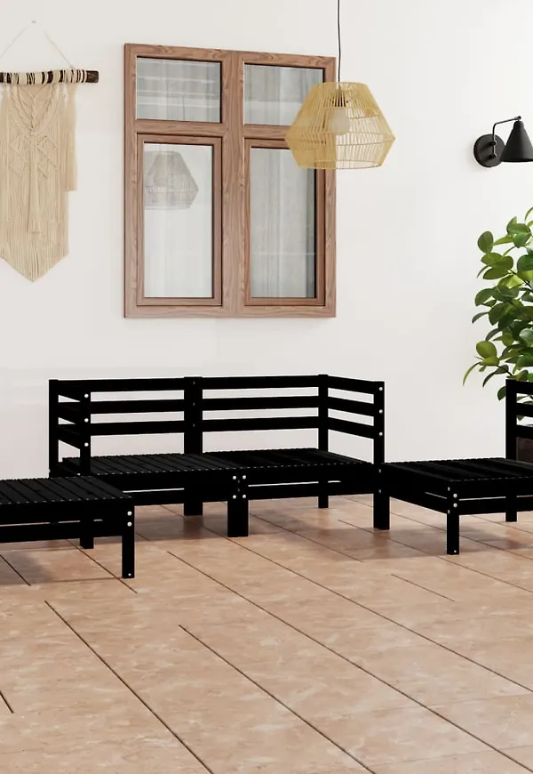 Riktigt snygg svart loungegrupp 2025 från vidaXL.