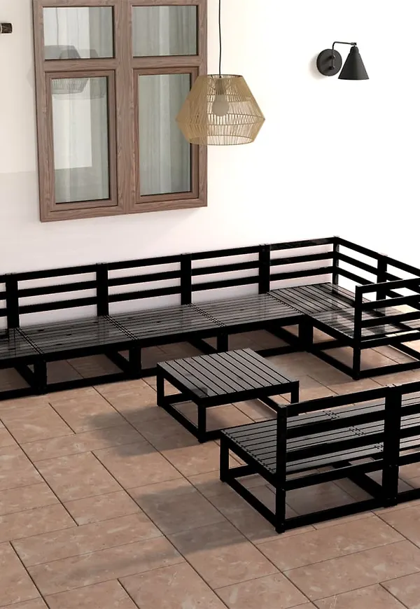 Moderiktig svart loungegrupp 2025 från vidaXL.