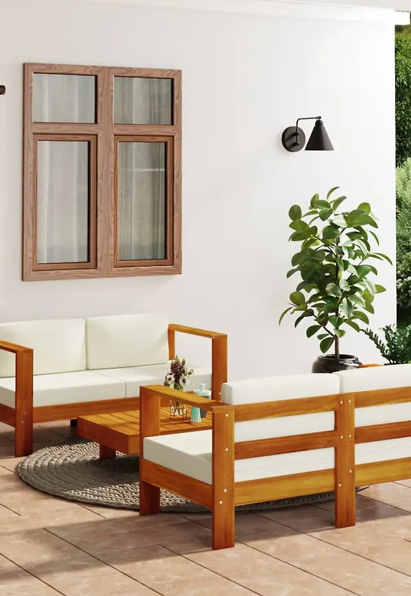 Klassisk utemöbel i teak från vidaXL.