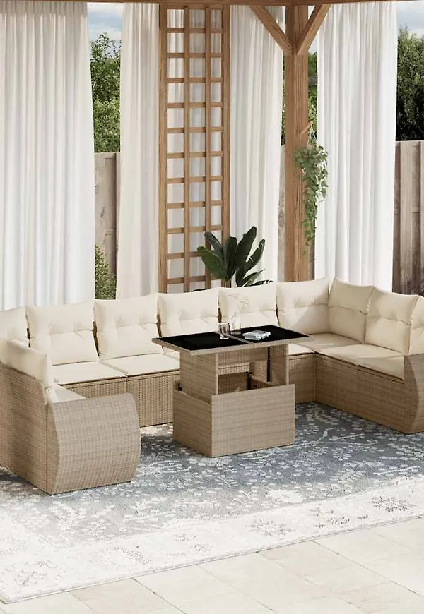 Cool bord i beiget från vidaXL.