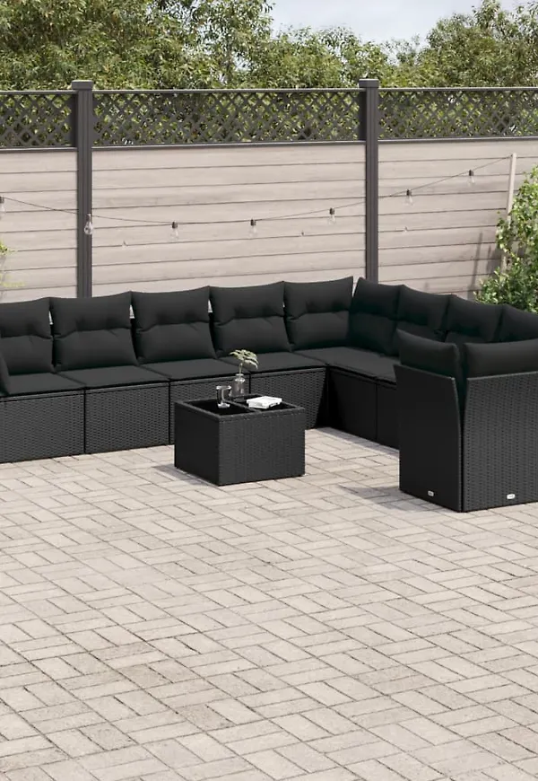 Smickrande möbelgrupp i svart från vidaXL.