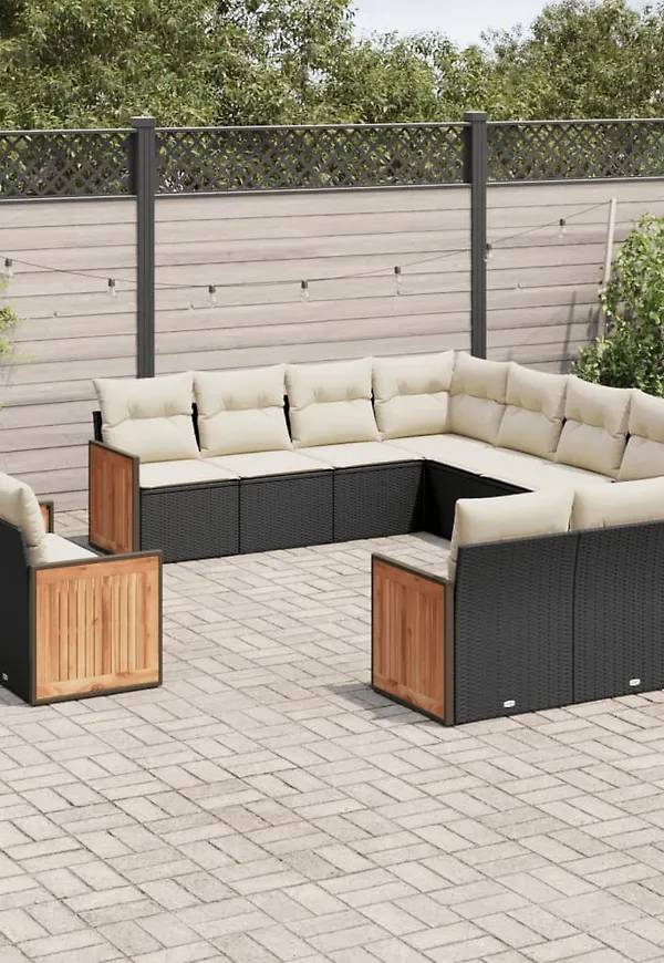 Riktigt fin svart soffgrupp 2025 från vidaXL.