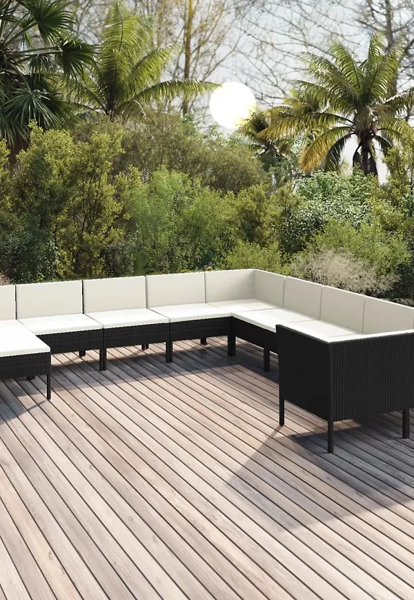 Fin trädgårdsgrupp i svart från vidaXL.